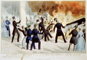 The Explosion on the USS Princeton Awful explosion of the "peace-maker" on board the U.S. Steam Frigate, Princeton,