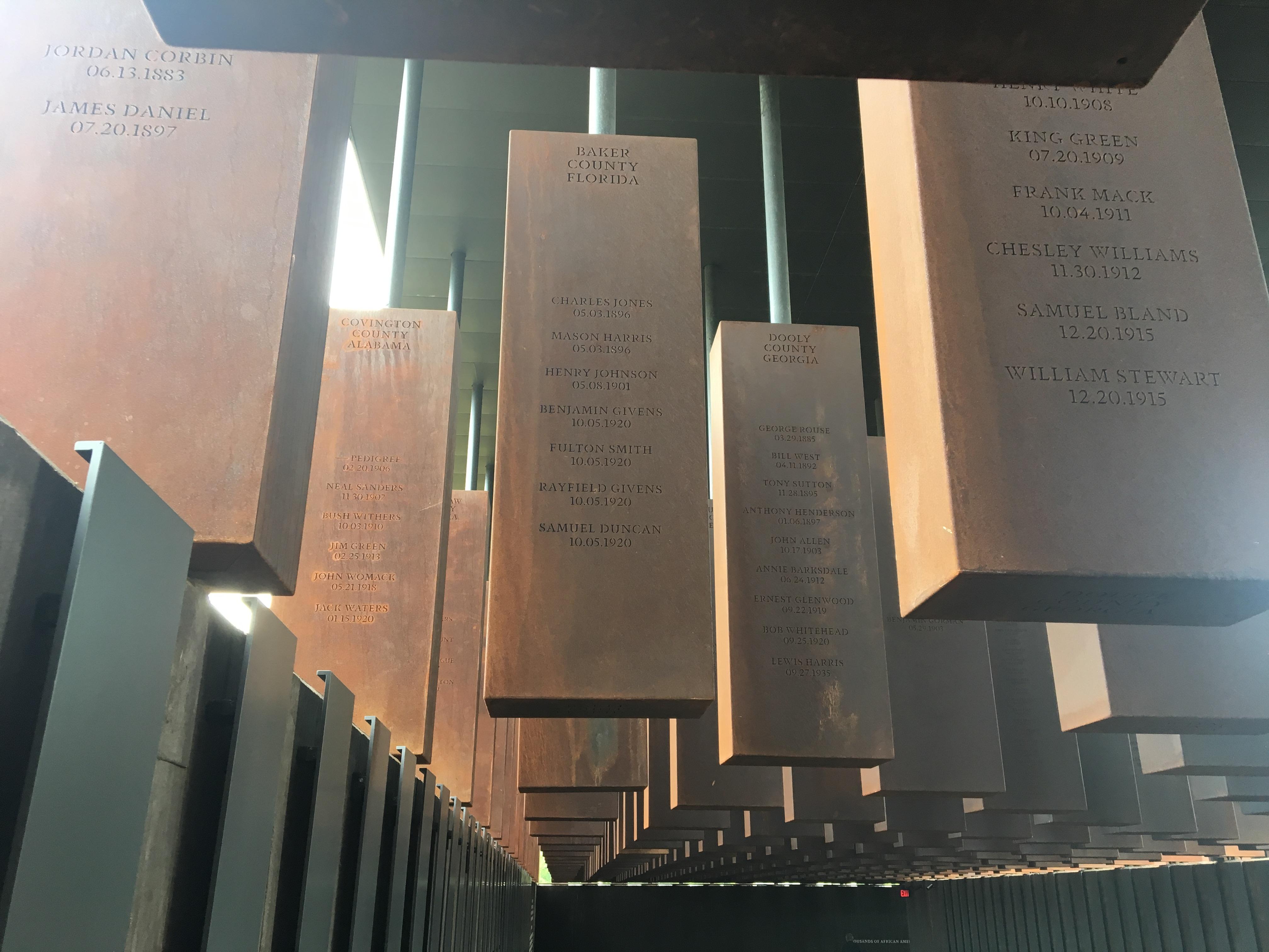 National Memorial for Peace and Justice (Credit: Flickr user shawncalhoun. Cropped and used via Creative Commons Attribution-NonCommercial 2.0 Generic License.)