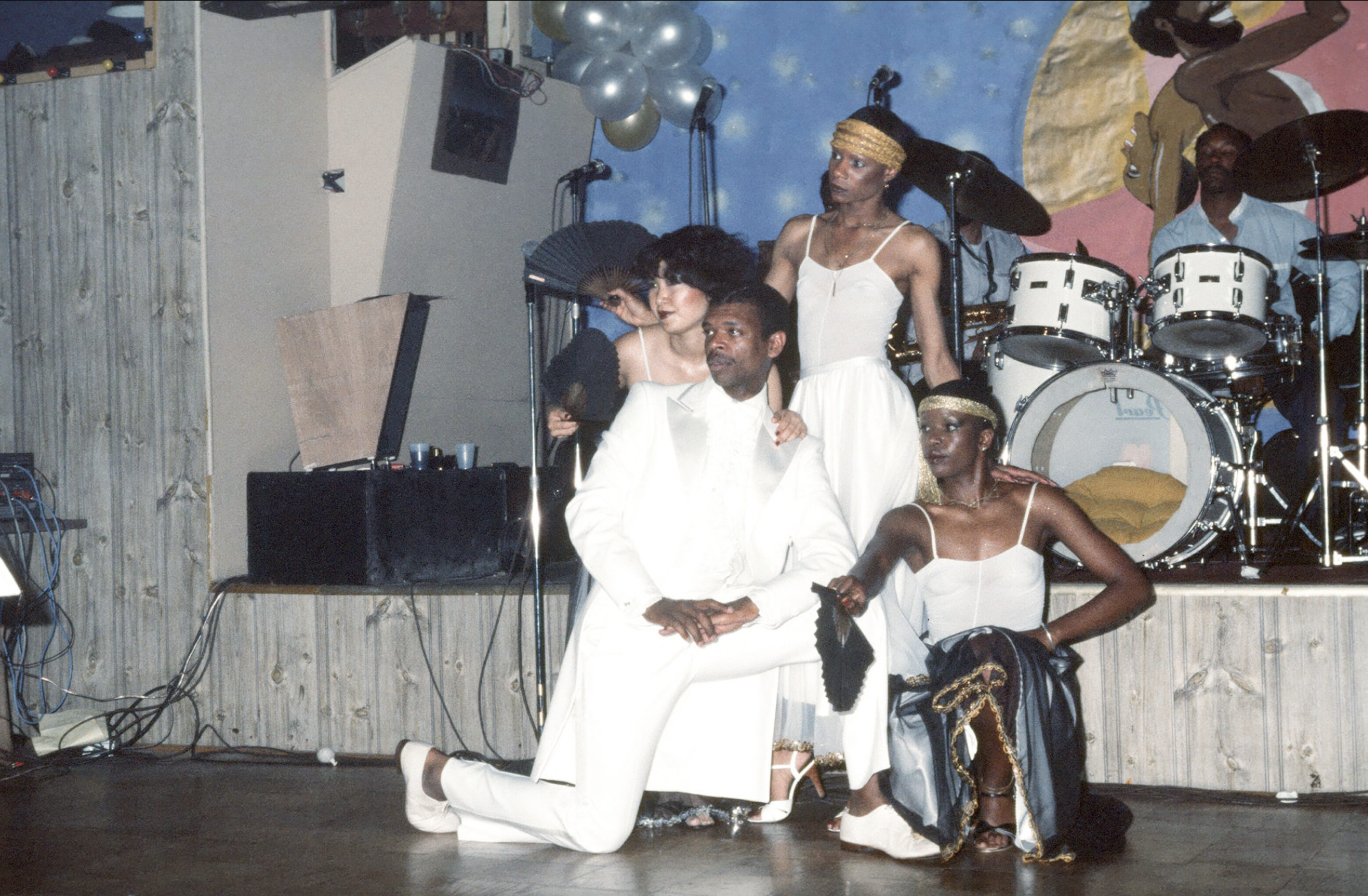 Rainey Cheeks pictured with three of The ClubHouse dancers during a night at The ClubHouse