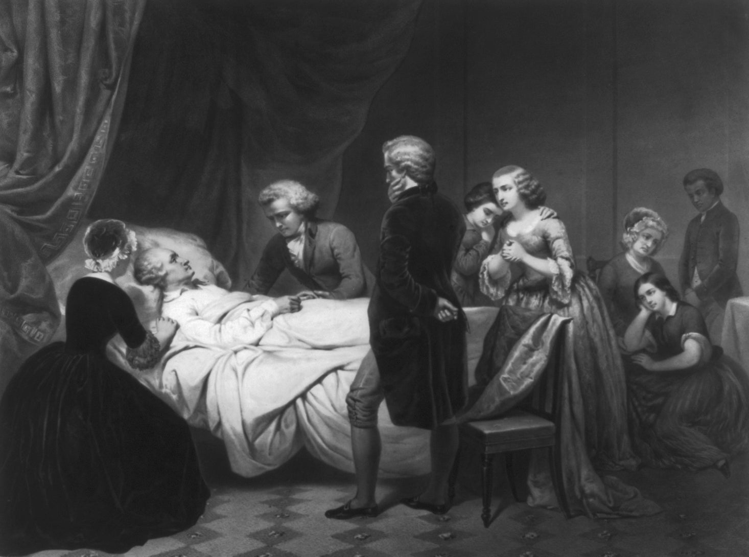 "Life of George Washington The Christian death" painted by Junius Brutus Stearns (Source: Library of Congress)