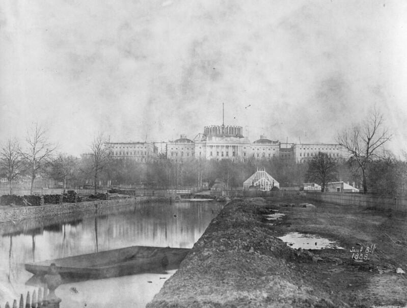 1859 Garden & the Capitol, showing the Capitol dome under construction (Source: USBG Flickr, courtesy of Architect of the Capitol) 1859 Garden & the Capitol, showing the Capitol dome under construction (Source: USBG Flickr, courtesy of Architect of the Capitol)