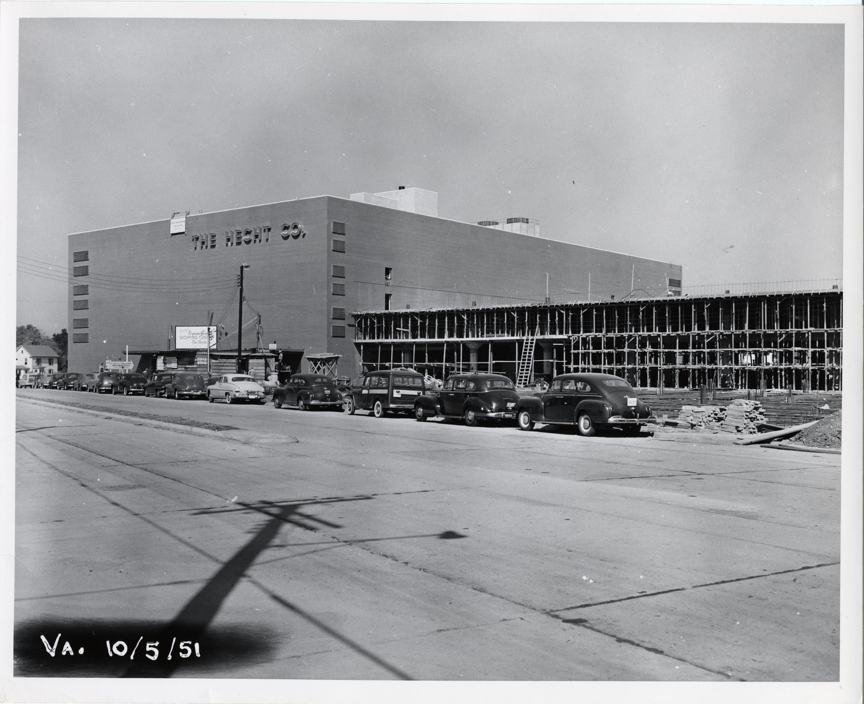 Parkington during construction, shortly before completion, 1951. (Photo courtesy of Arlington Public Library Center for Local History)