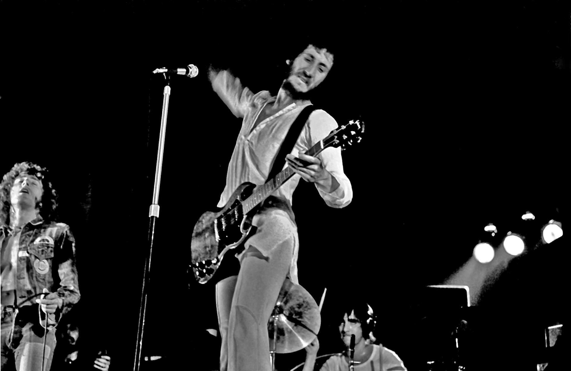 The Who, Ernst-Merck-Halle Hamburg, August 1972: Roger Daltrey, Pete Townshend, Keith Moon (Source: By Heinrich Klaffs, via Wikimedia Commons)