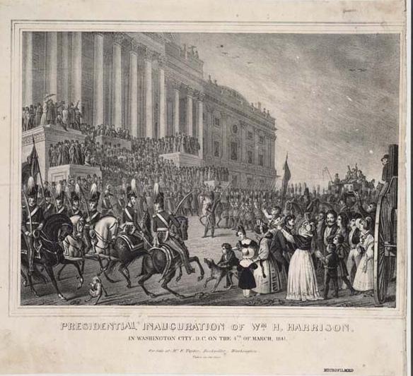 Sketch of President Harrison's inauguration March 4, 1841.