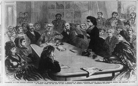 Victoria Woodhull speaks in front of the Judiciary Committee on January 11, 18. I