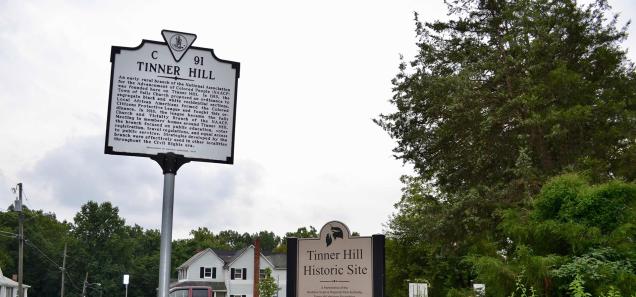 Tinner Hill marker in Falls Church. (Credit: Jacob Kaplan)