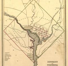 1835 map showing Alexandria as part of original District of Columbia. (Source: Library of Congress)