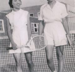 Roumania (left) and Margaret (right) Peters dominated the American Tennis Association in the 1940s. (Photo courtesy of Fannie Walker Weekes)