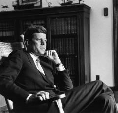 John F. Kennedy in his Senate office in 1959. (Photo source: John F. Kennedy Presidential Library and Museum)