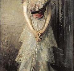 An 1898 portrait of the Infanta by Giovanni Boldini. What, did you think we were going to post a picture of the scandlous dress? This is a family blog! Also, we couldn't find ANY. (Source: Wikicommons)